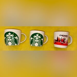 2 - Starbucks Mermaid Siren 2017 Barrel Mug & Dunkin Donuts Chicago mug - GREAT
